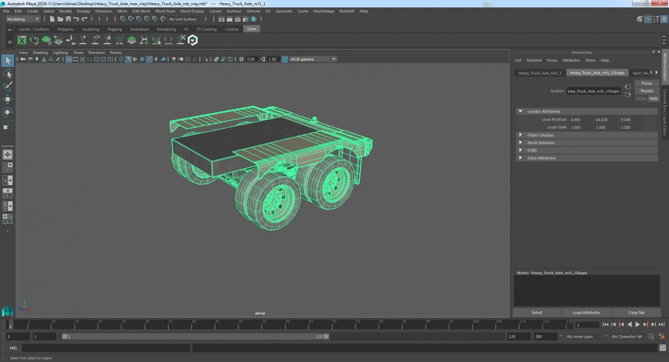 3D Heavy Truck Axle