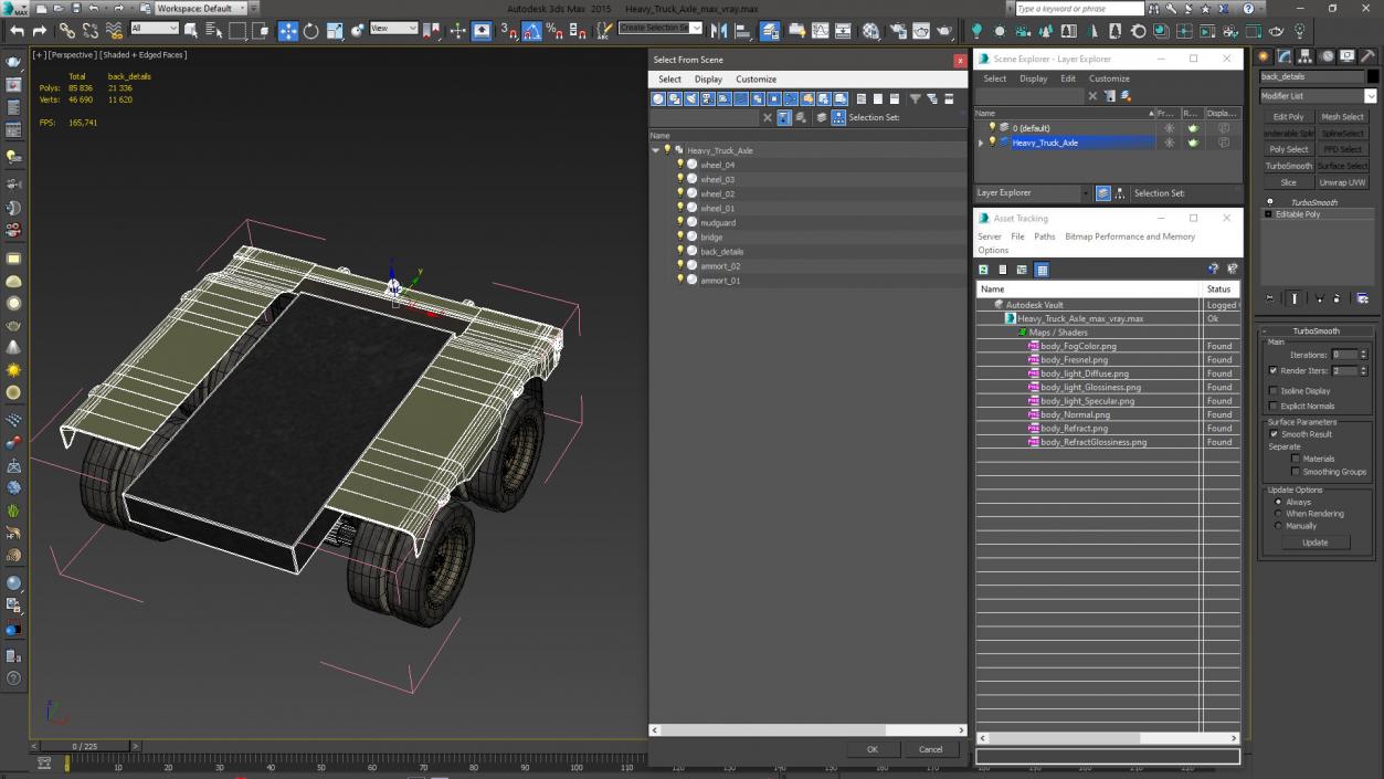 3D Heavy Truck Axle