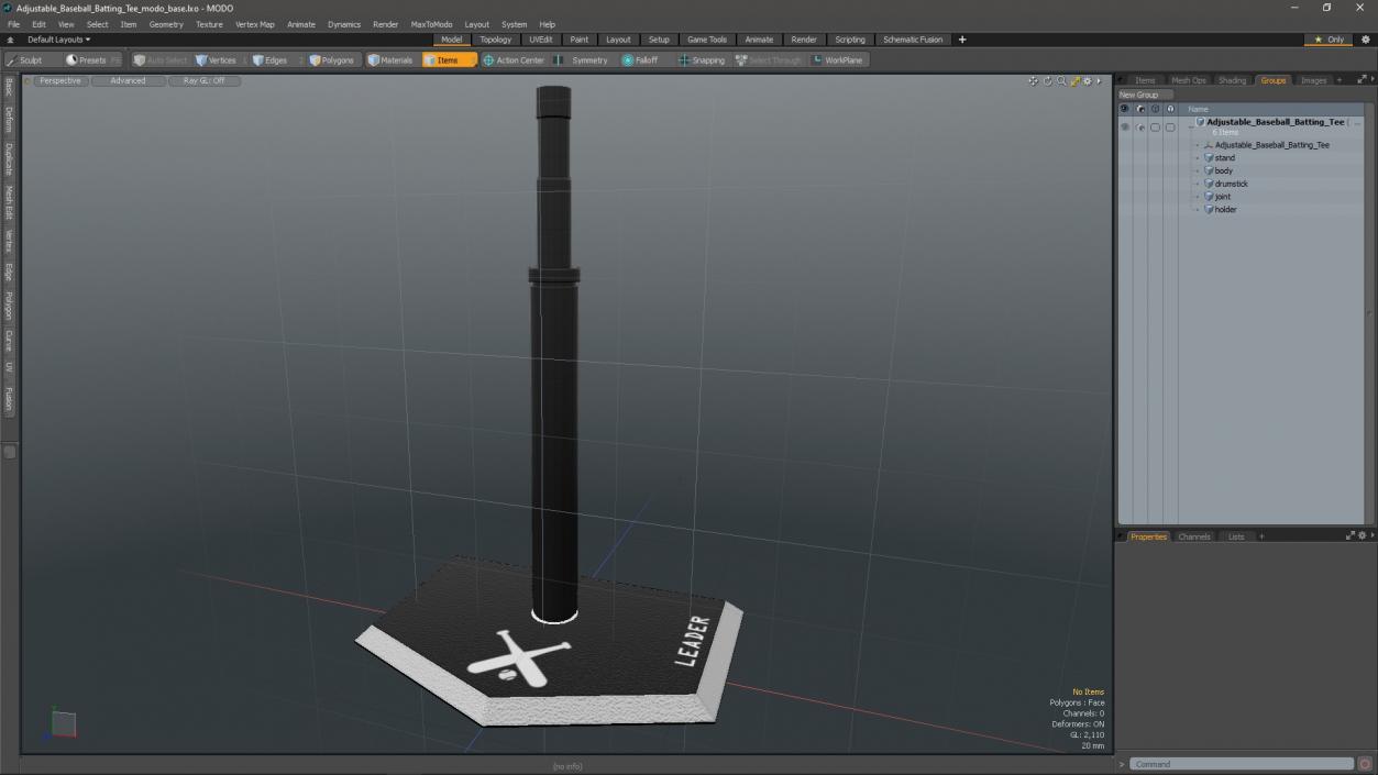 3D Adjustable Baseball Batting Tee