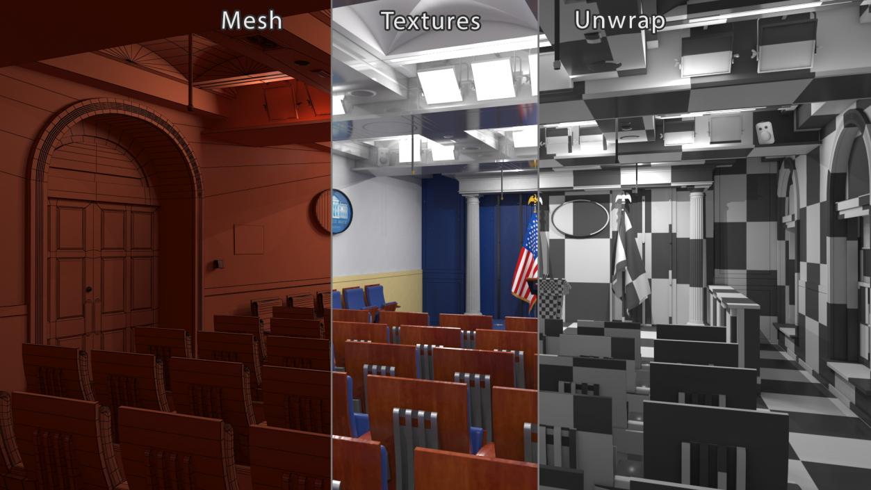 White House Press Room 3D