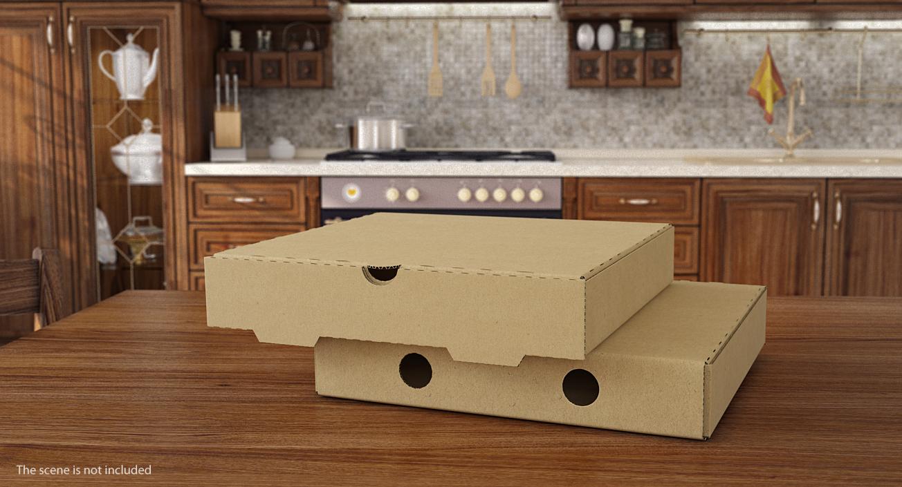 3D Carton Pizza Box