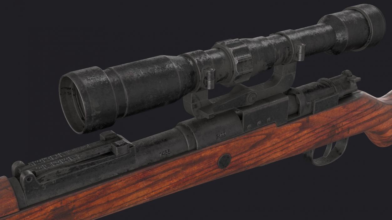 3D model Mauser Karabiner 98 Kurz Sniper Old