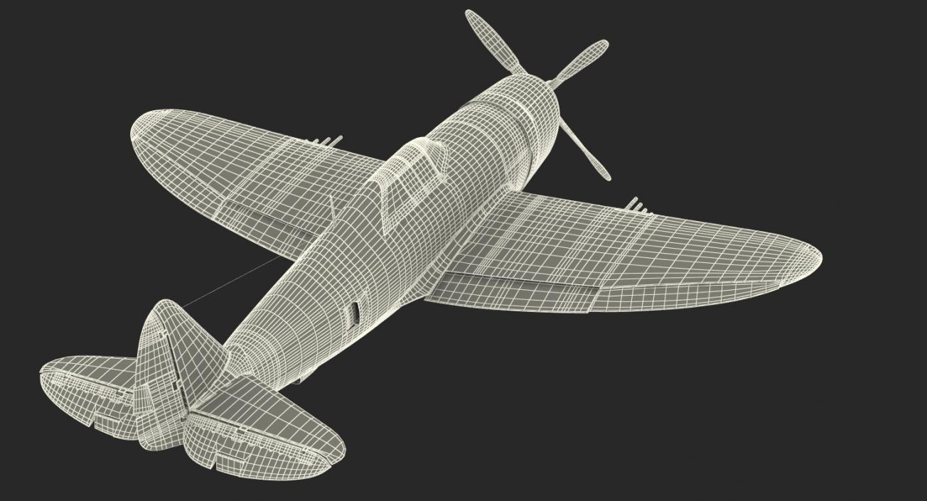 3D model Fighter Aircraft Republic P-47 Thunderbolt US WWII