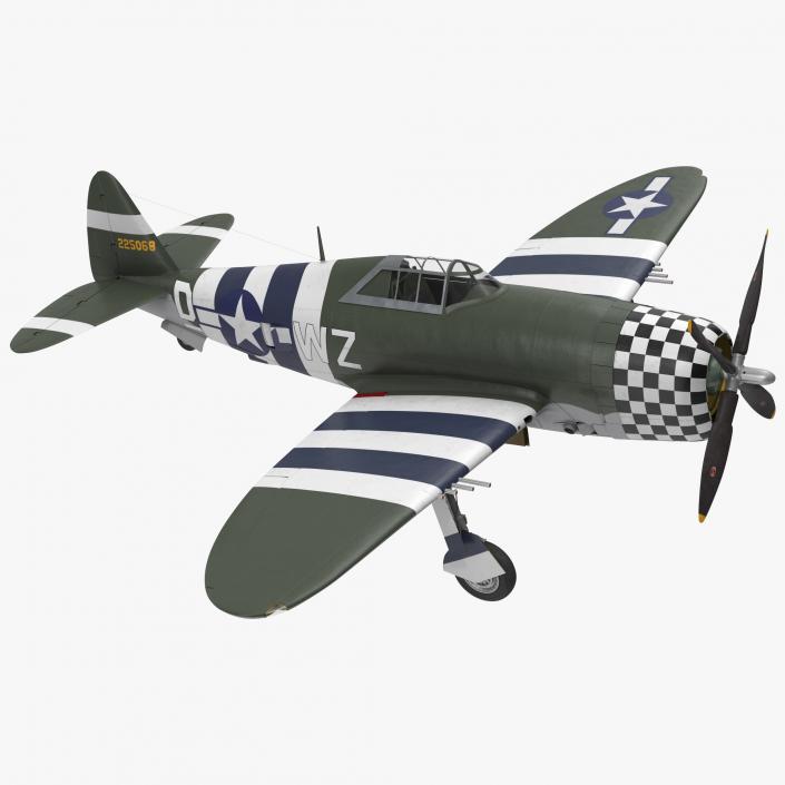 3D model Fighter Aircraft Republic P-47 Thunderbolt US WWII