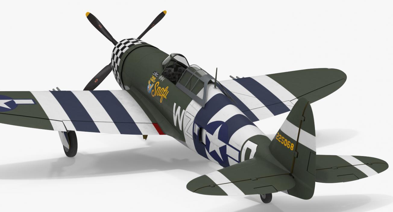 3D model Fighter Aircraft Republic P-47 Thunderbolt US WWII