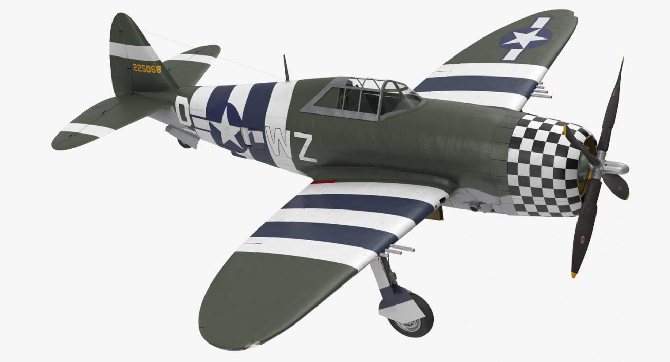 3D model Fighter Aircraft Republic P-47 Thunderbolt US WWII