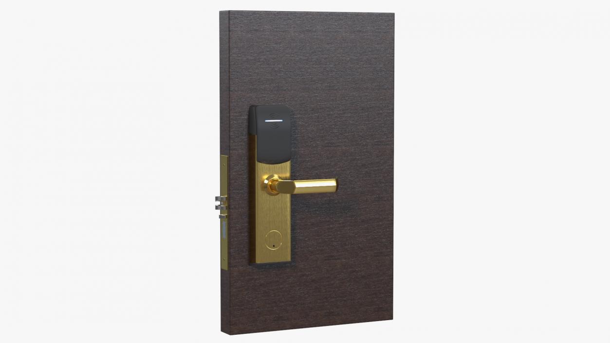 3D Smart RFID Hotel Door Lock Gold