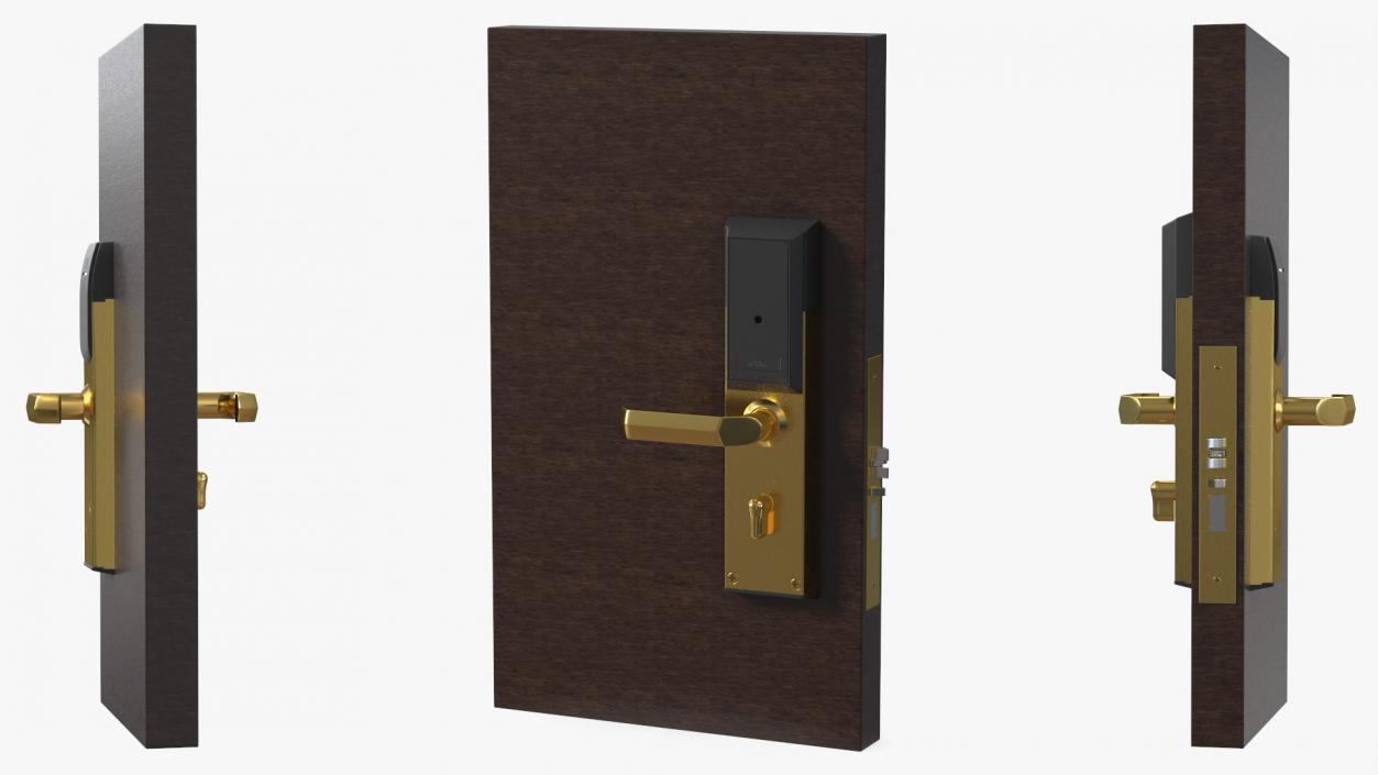 3D Smart RFID Hotel Door Lock Gold