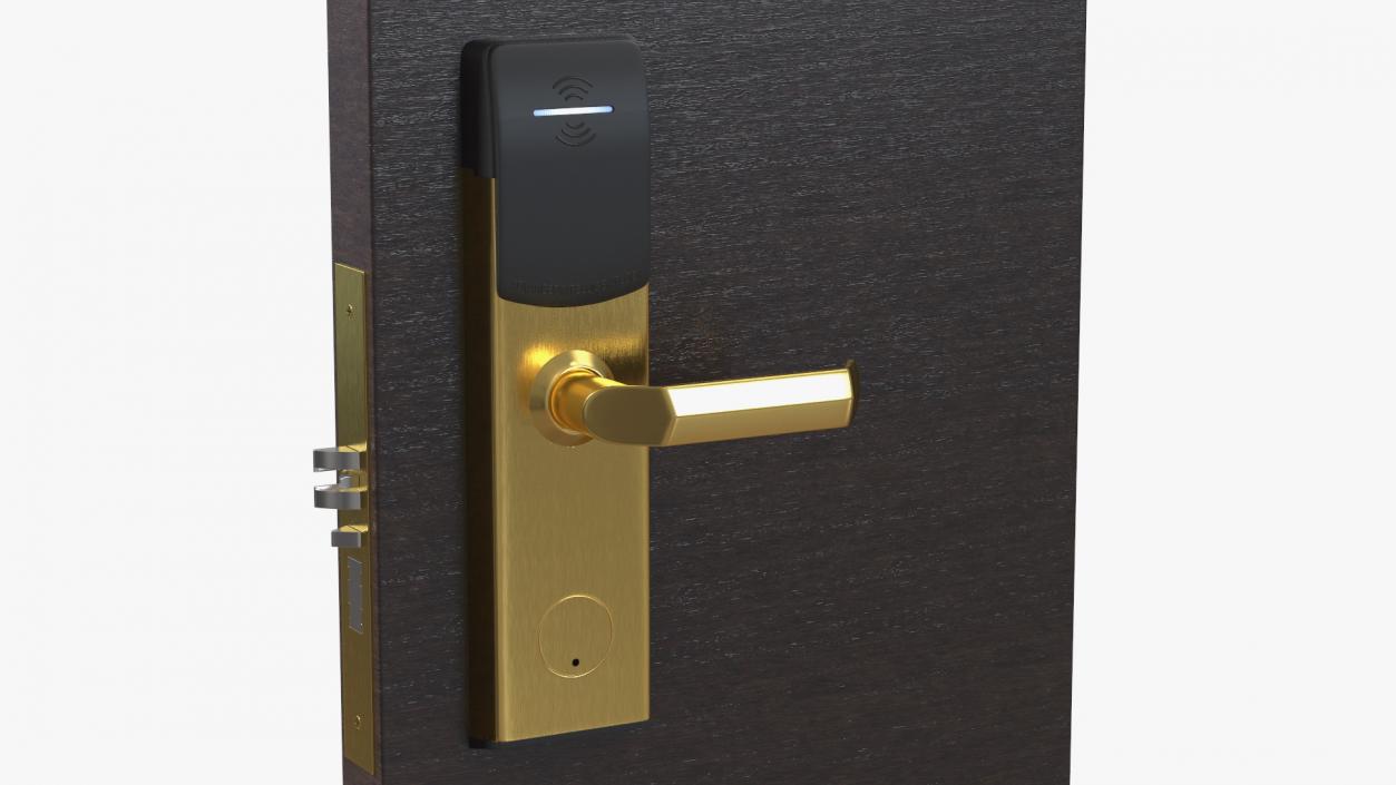 3D Smart RFID Hotel Door Lock Gold