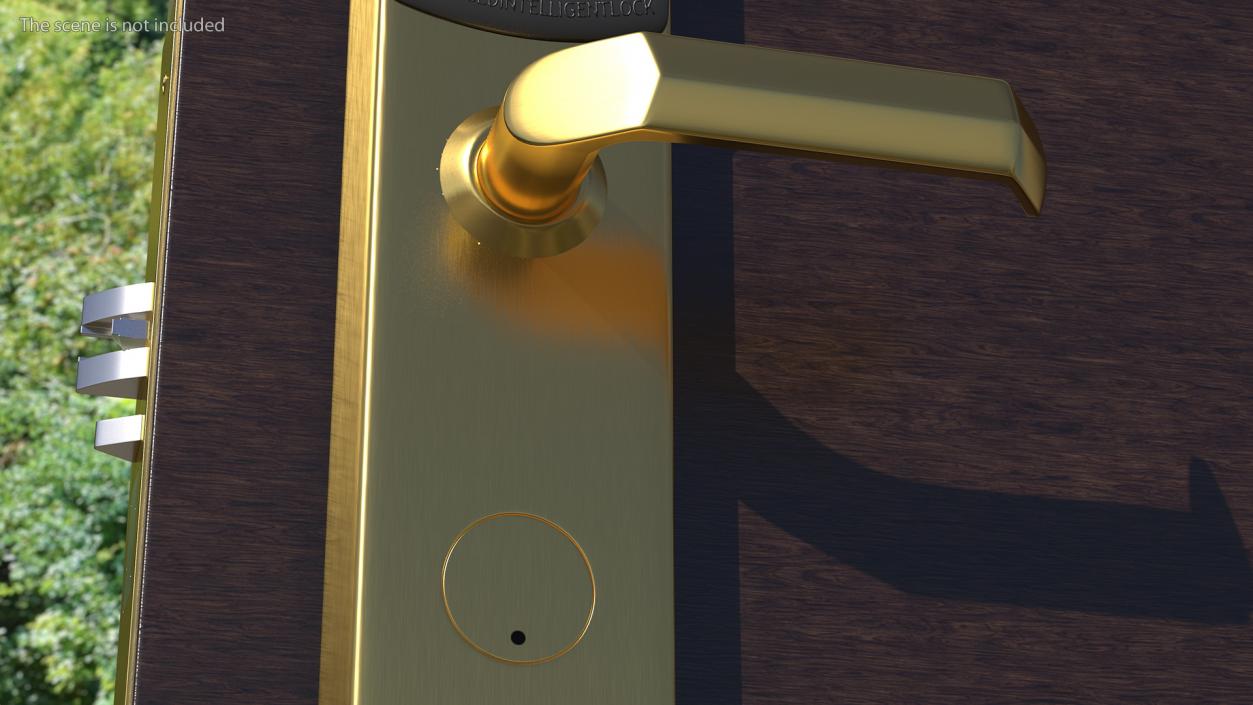 3D Smart RFID Hotel Door Lock Gold