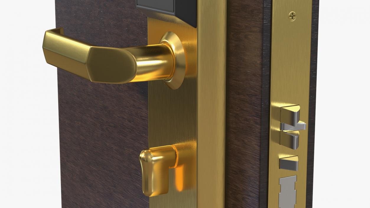 3D Smart RFID Hotel Door Lock Gold