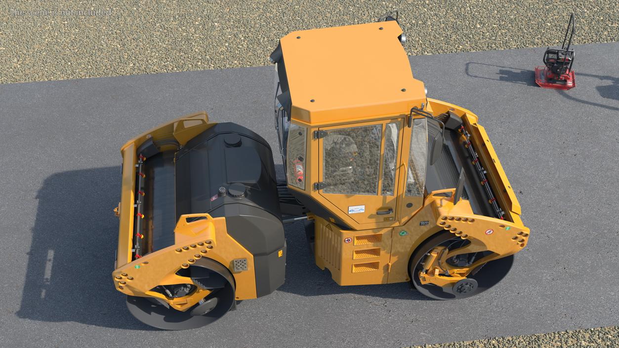 3D model Articulated Tandem Vibratory Road Roller