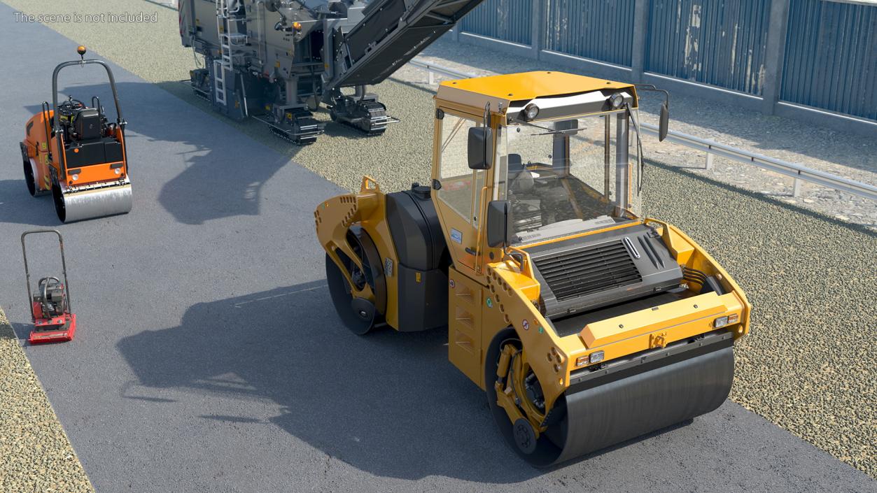 3D model Articulated Tandem Vibratory Road Roller