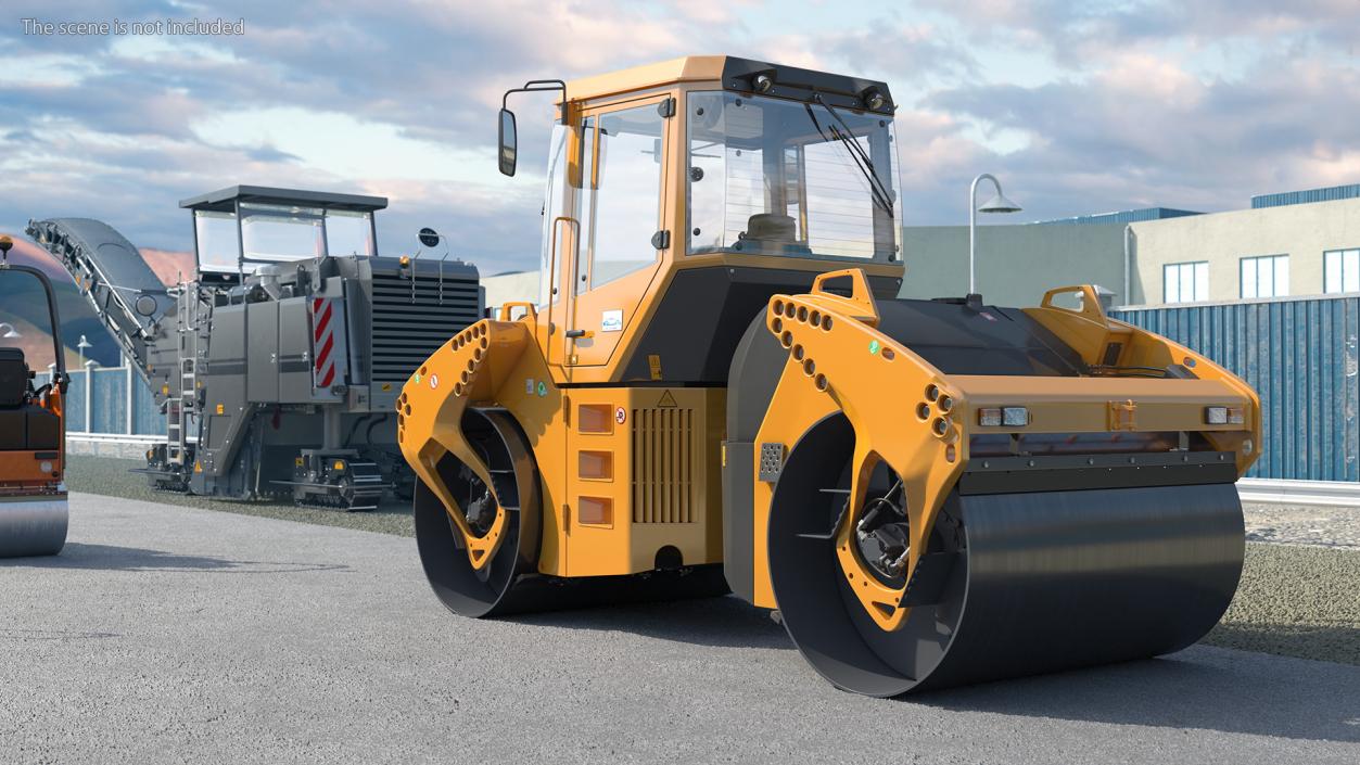 3D model Articulated Tandem Vibratory Road Roller