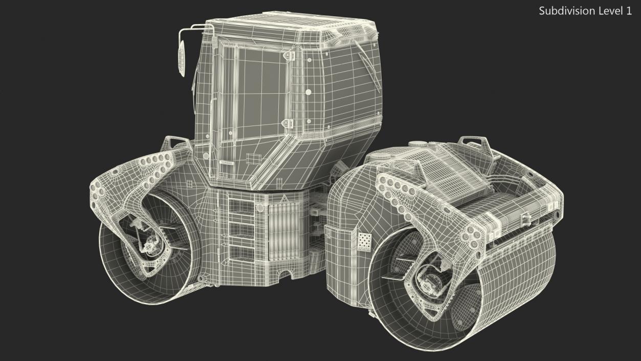 3D model Articulated Tandem Vibratory Road Roller