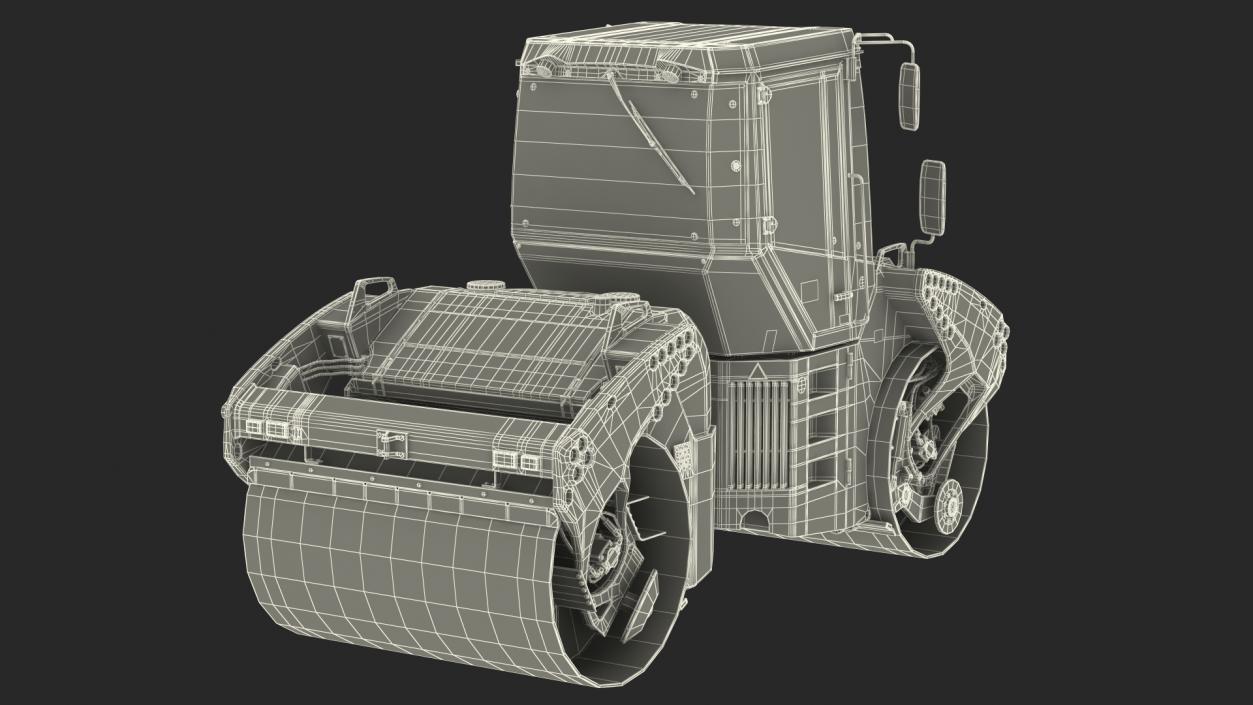 3D model Articulated Tandem Vibratory Road Roller