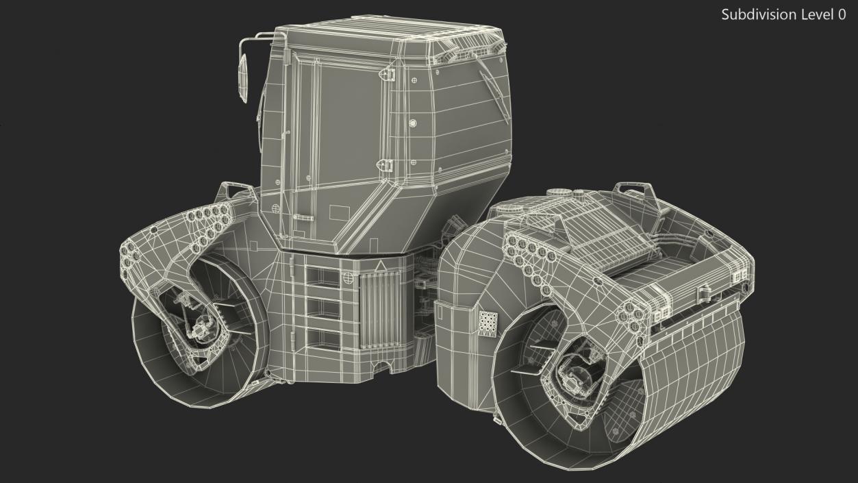 3D model Articulated Tandem Vibratory Road Roller