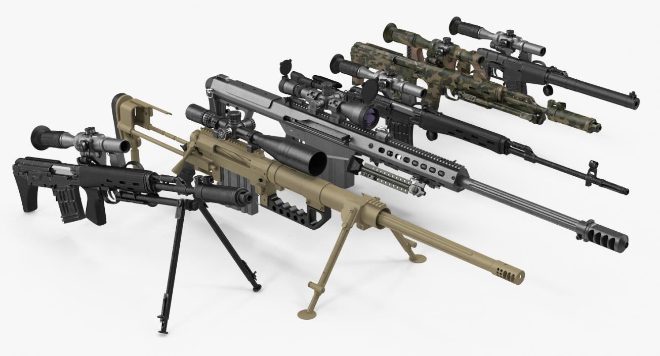 3D Sniper Rifles Collection 2