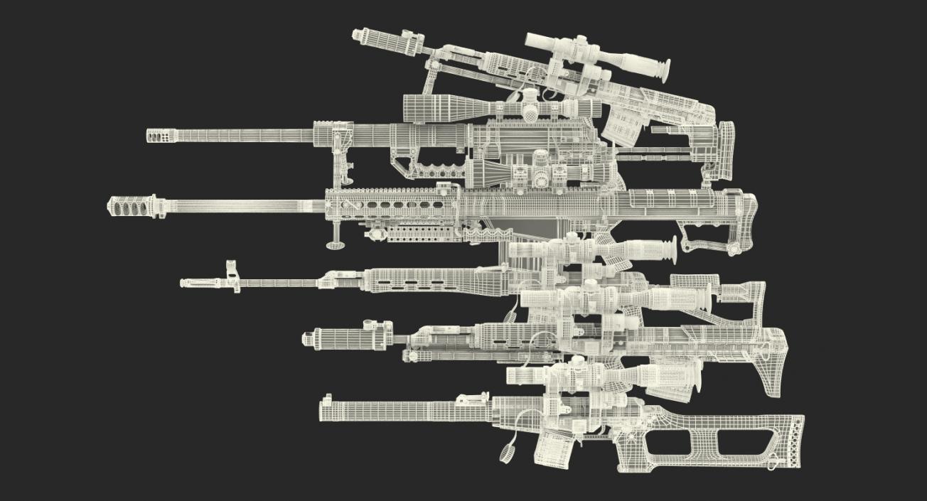 3D Sniper Rifles Collection 2