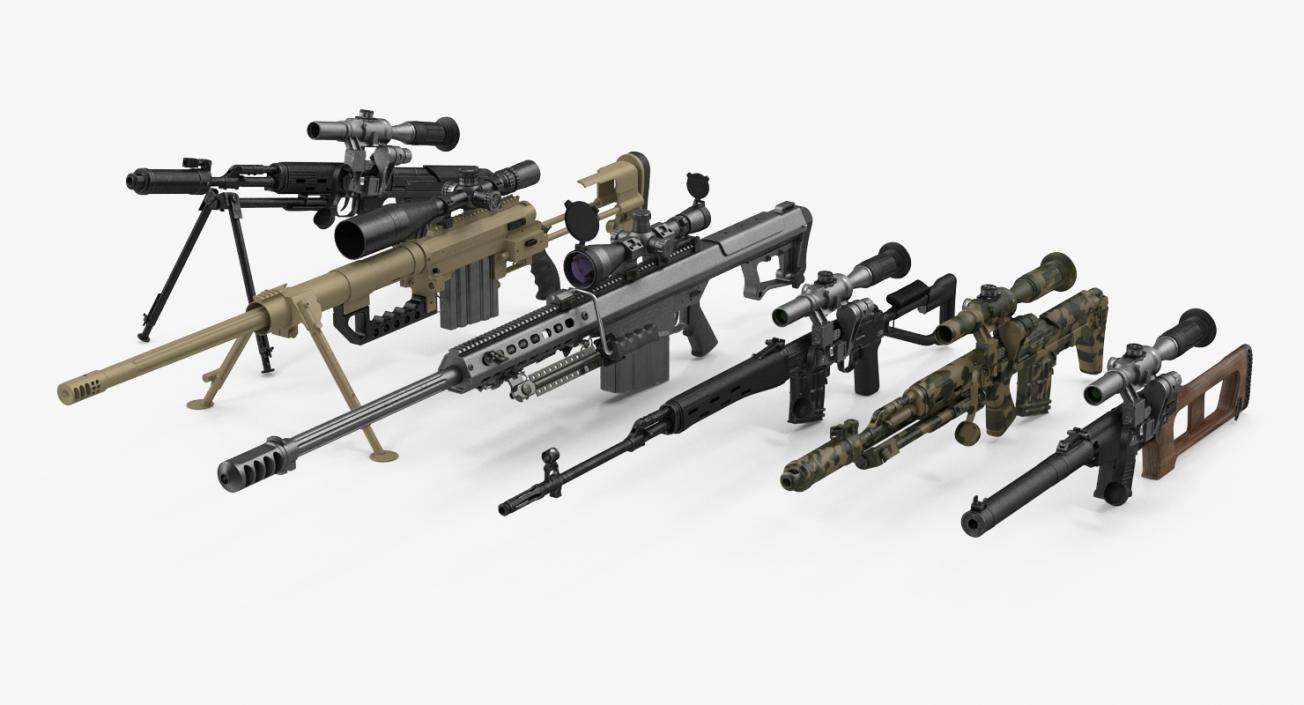 3D Sniper Rifles Collection 2