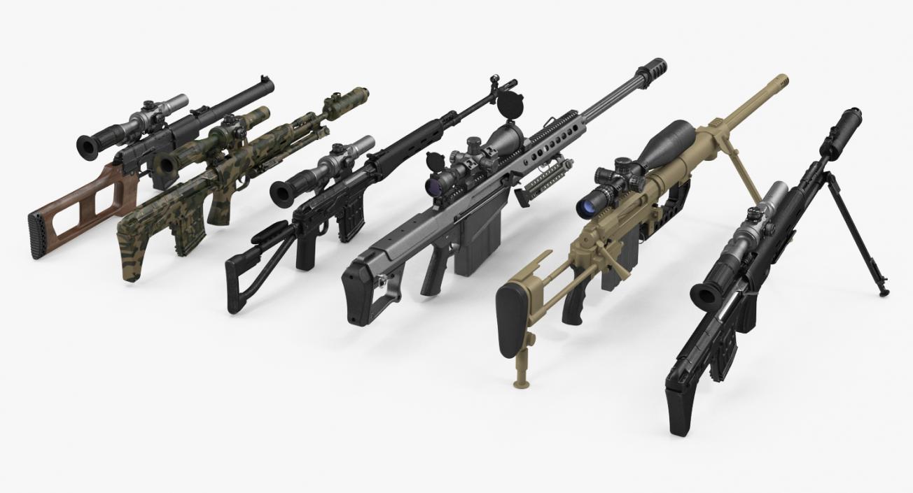 3D Sniper Rifles Collection 2