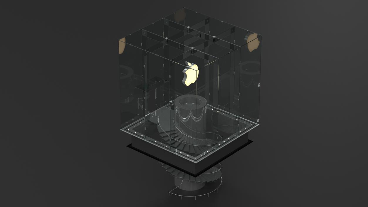 3D model Cube Glass Entrance to the Apple Store 2