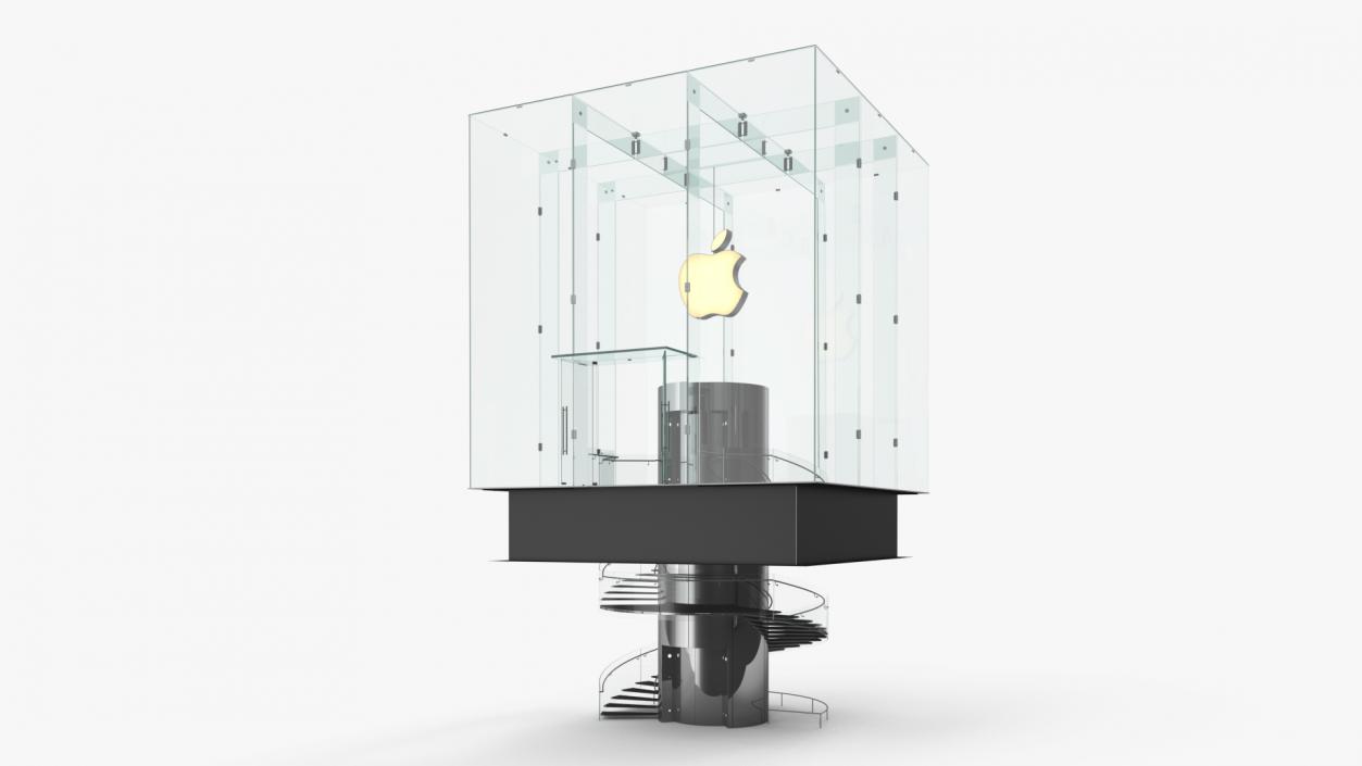 3D model Cube Glass Entrance to the Apple Store 2