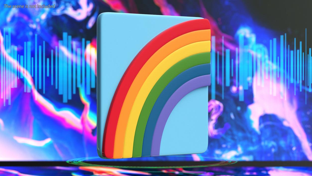 3D Rainbow Emoji model