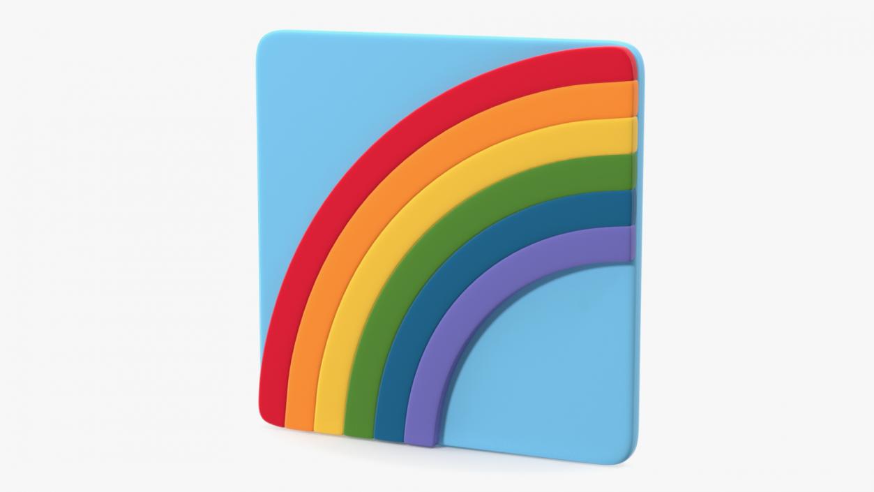 3D Rainbow Emoji model