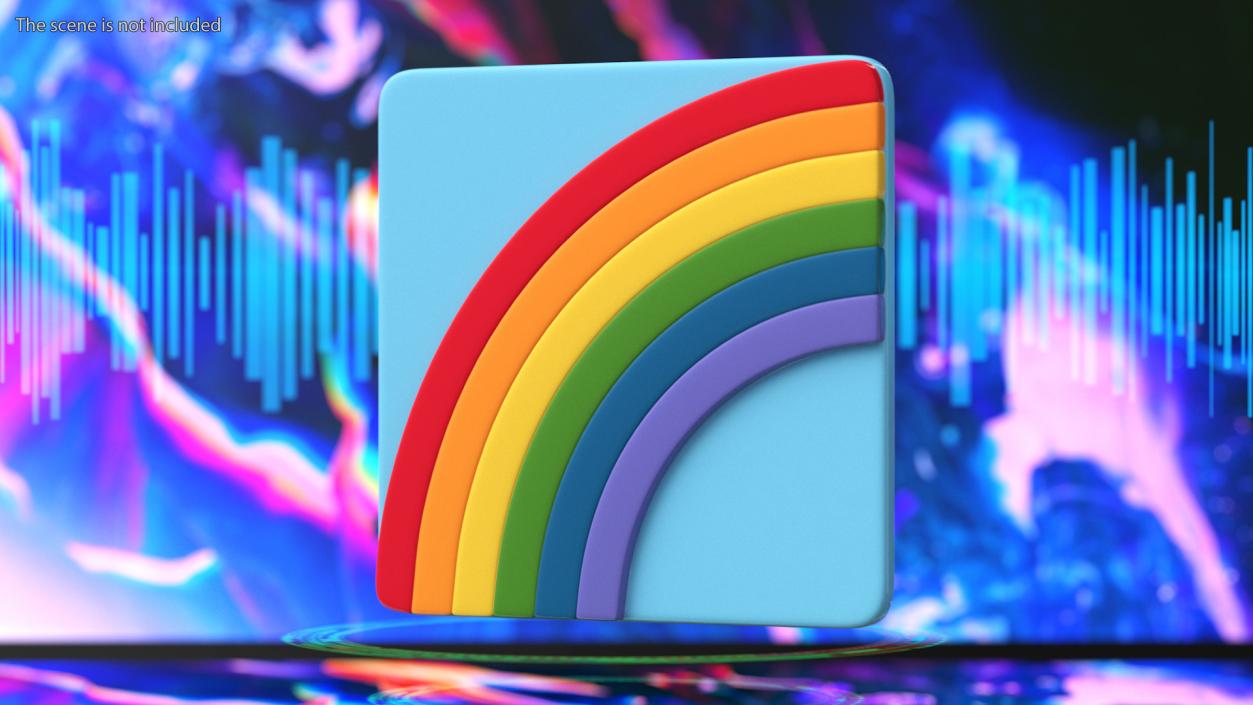 3D Rainbow Emoji model