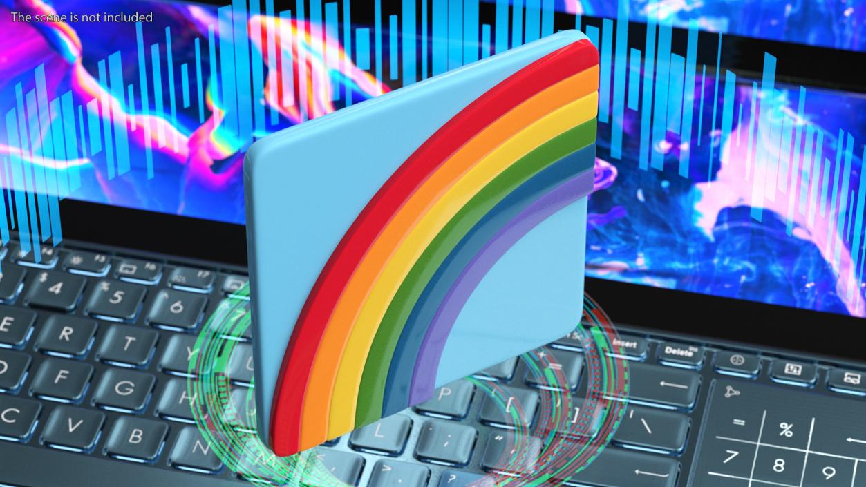 3D Rainbow Emoji model