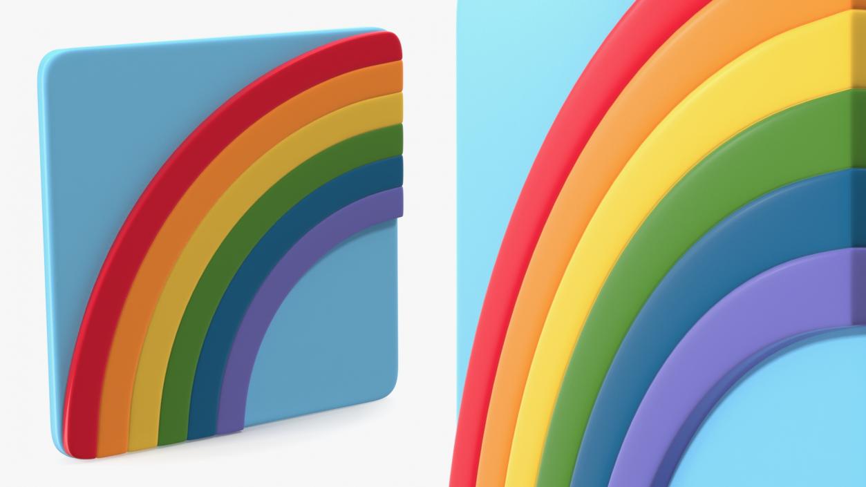 3D Rainbow Emoji model