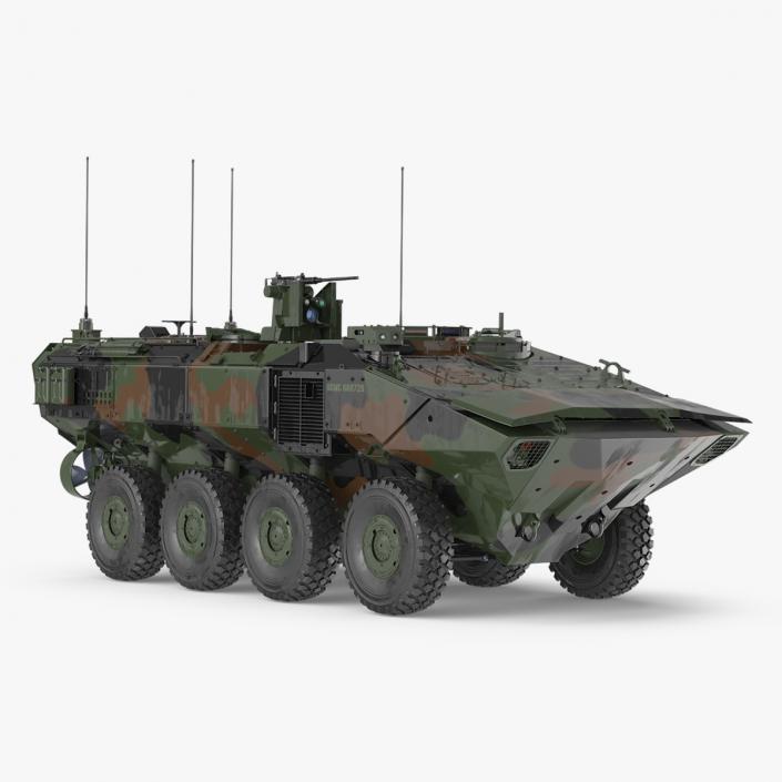 3D US Amphibious Assault Vehicle Wet model