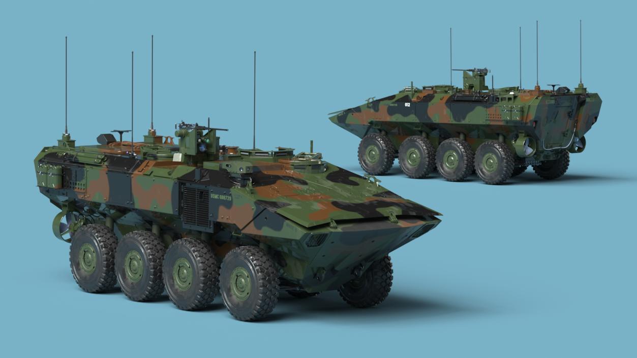 3D US Amphibious Assault Vehicle Wet model