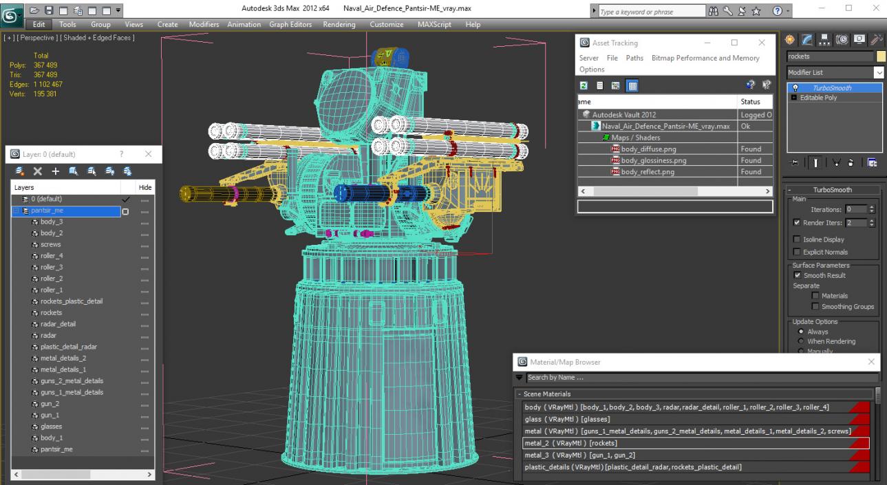 3D Naval Air Defence Pantsir-ME model