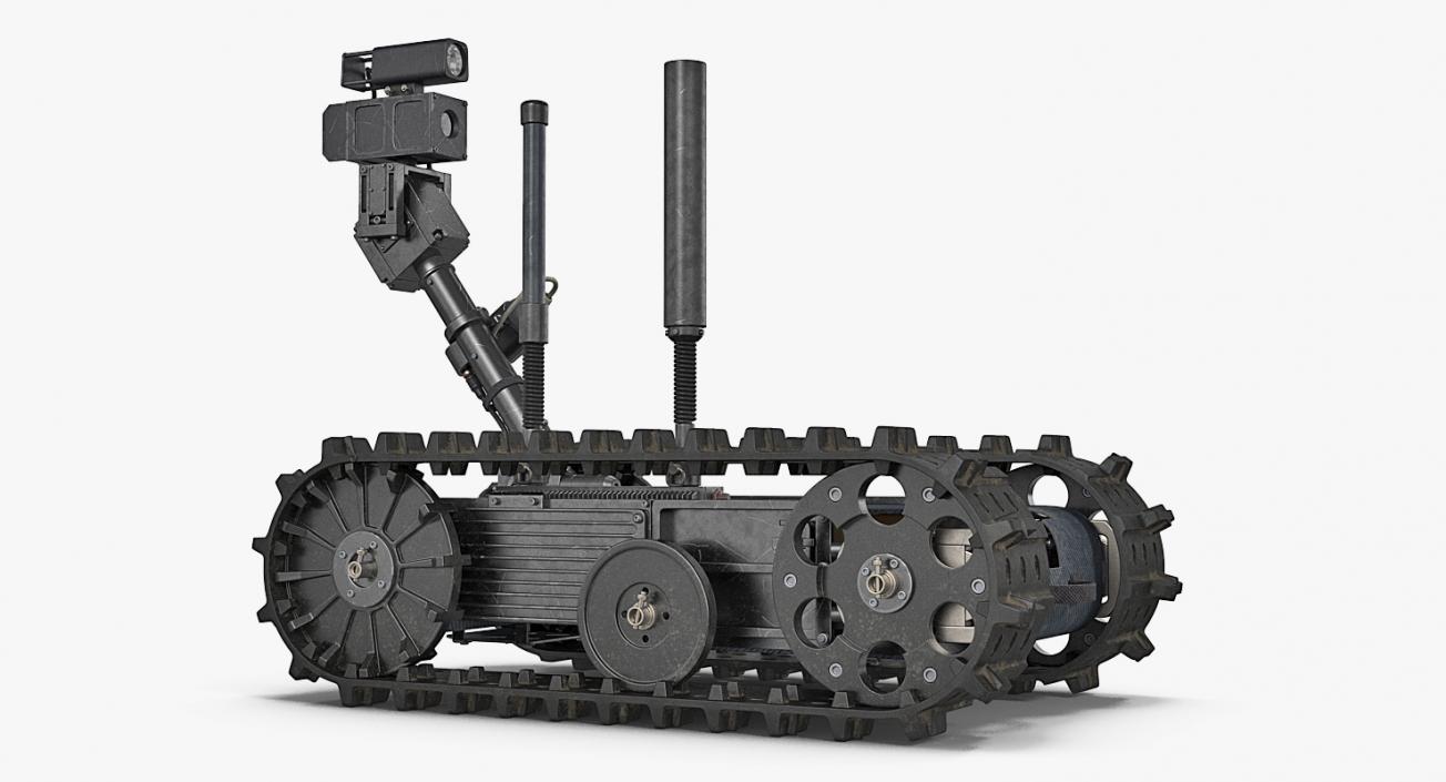 3D Multi Functional Tracked Military Robot Rigged