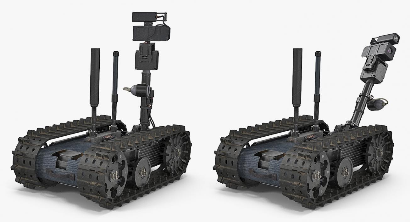 3D Multi Functional Tracked Military Robot Rigged