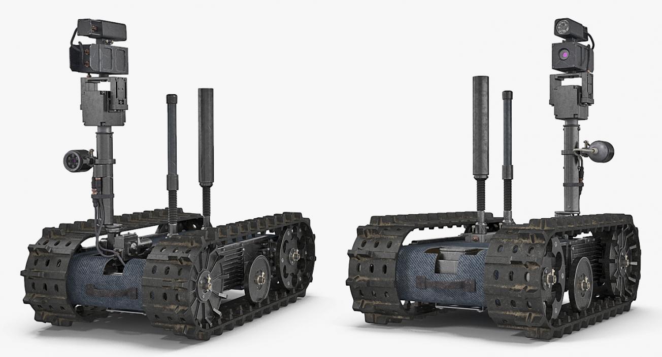 3D Multi Functional Tracked Military Robot Rigged