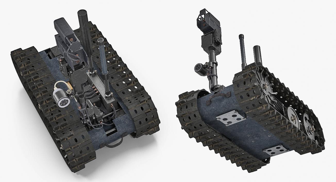 3D Multi Functional Tracked Military Robot Rigged