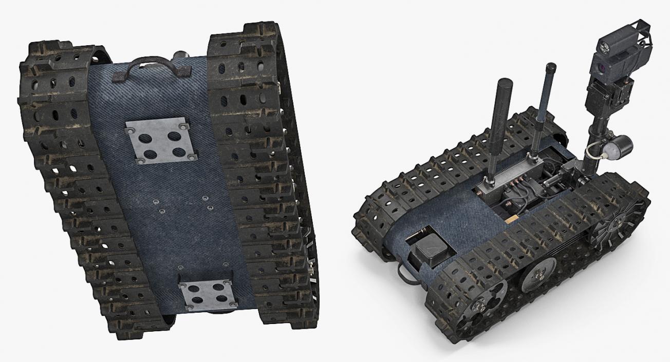 3D Multi Functional Tracked Military Robot Rigged