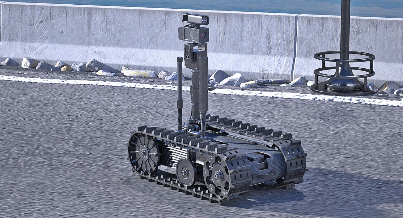 3D Multi Functional Tracked Military Robot Rigged