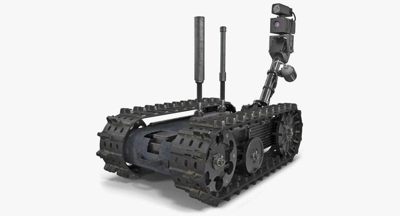 3D Multi Functional Tracked Military Robot Rigged