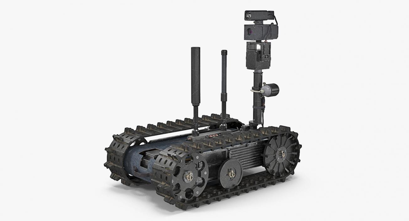 3D Multi Functional Tracked Military Robot Rigged