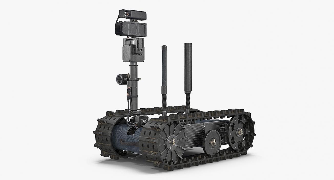 3D Multi Functional Tracked Military Robot Rigged