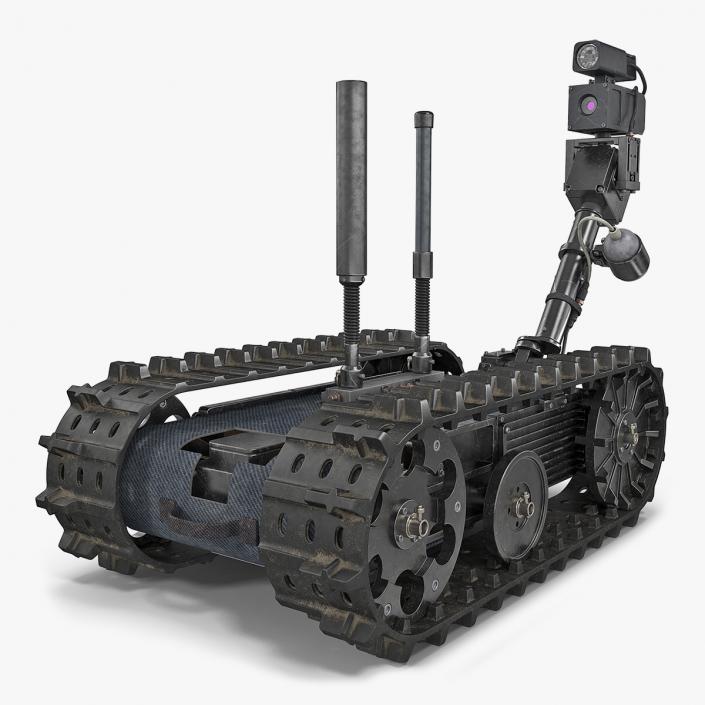 3D Multi Functional Tracked Military Robot Rigged