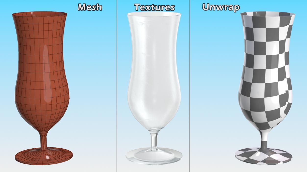 3D model Empty Cocktail Glass