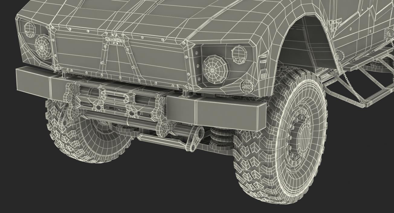 Oshkosh M-ATV Protected Military Vehicle Rigged 3D