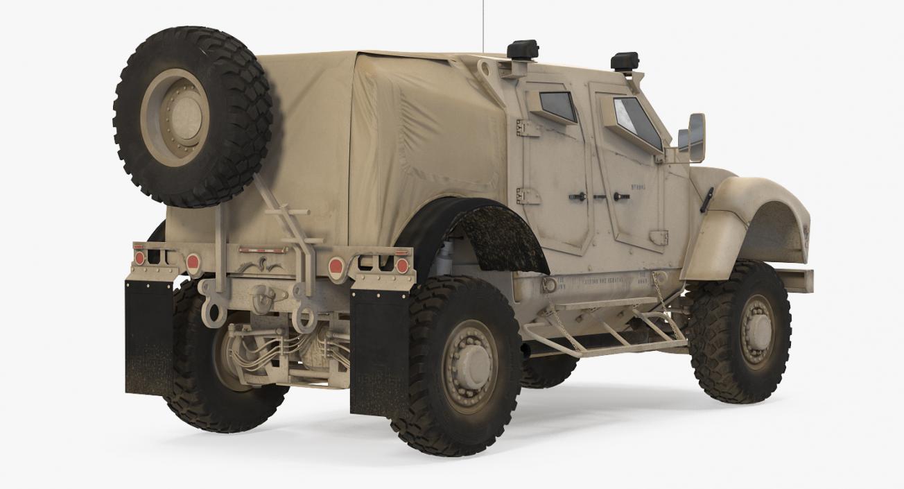 Oshkosh M-ATV Protected Military Vehicle Rigged 3D