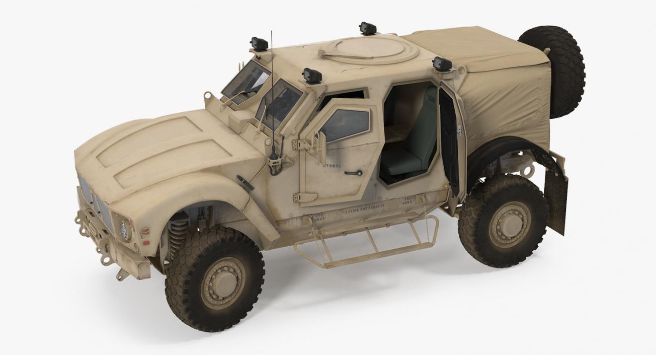 Oshkosh M-ATV Protected Military Vehicle Rigged 3D