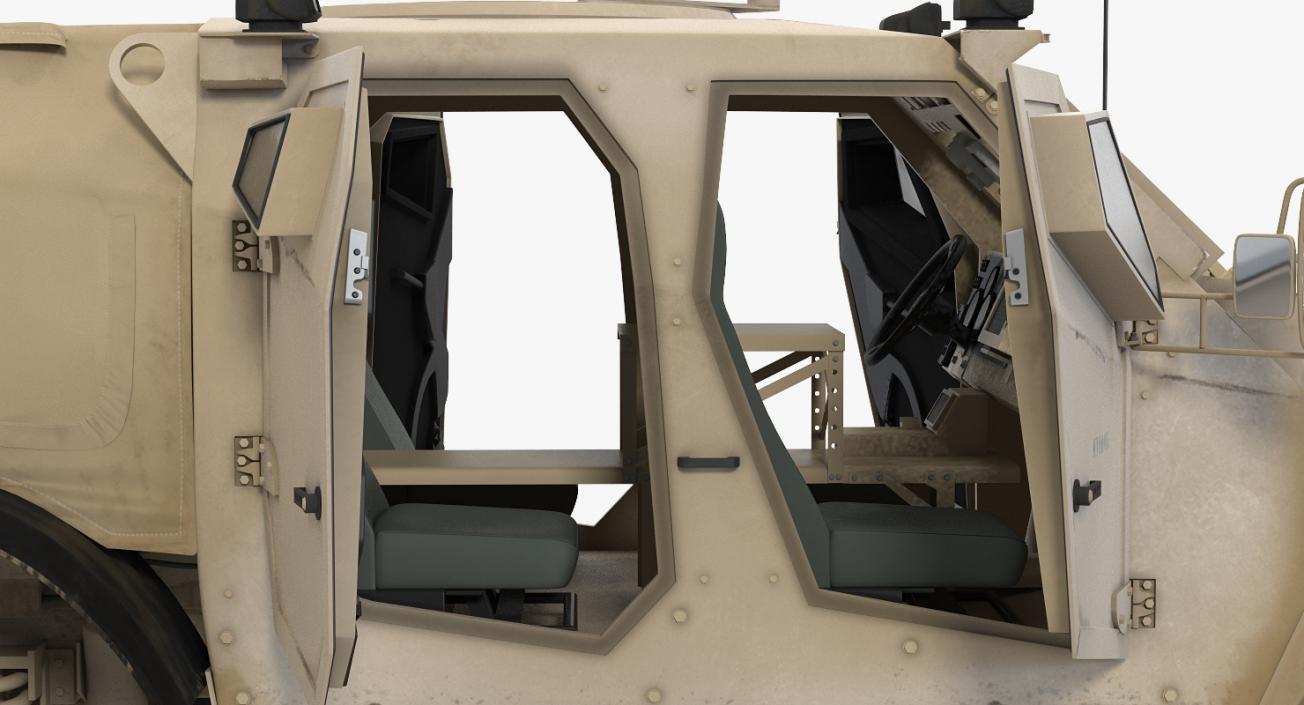 Oshkosh M-ATV Protected Military Vehicle Rigged 3D